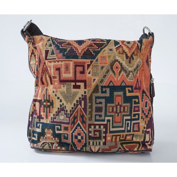 Sonoma Tapestry Carpet Aztec Hobo Shoulder Bag 12" Boho Cottagecore Whimsigoth - Picture 3 of 16
